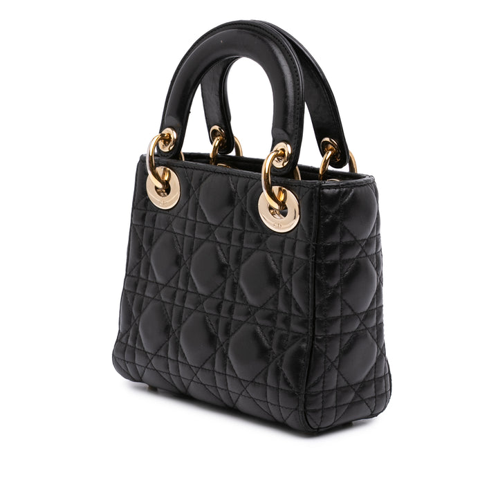 Dior Mini Cuir d’agneau Cannage Lady Dior