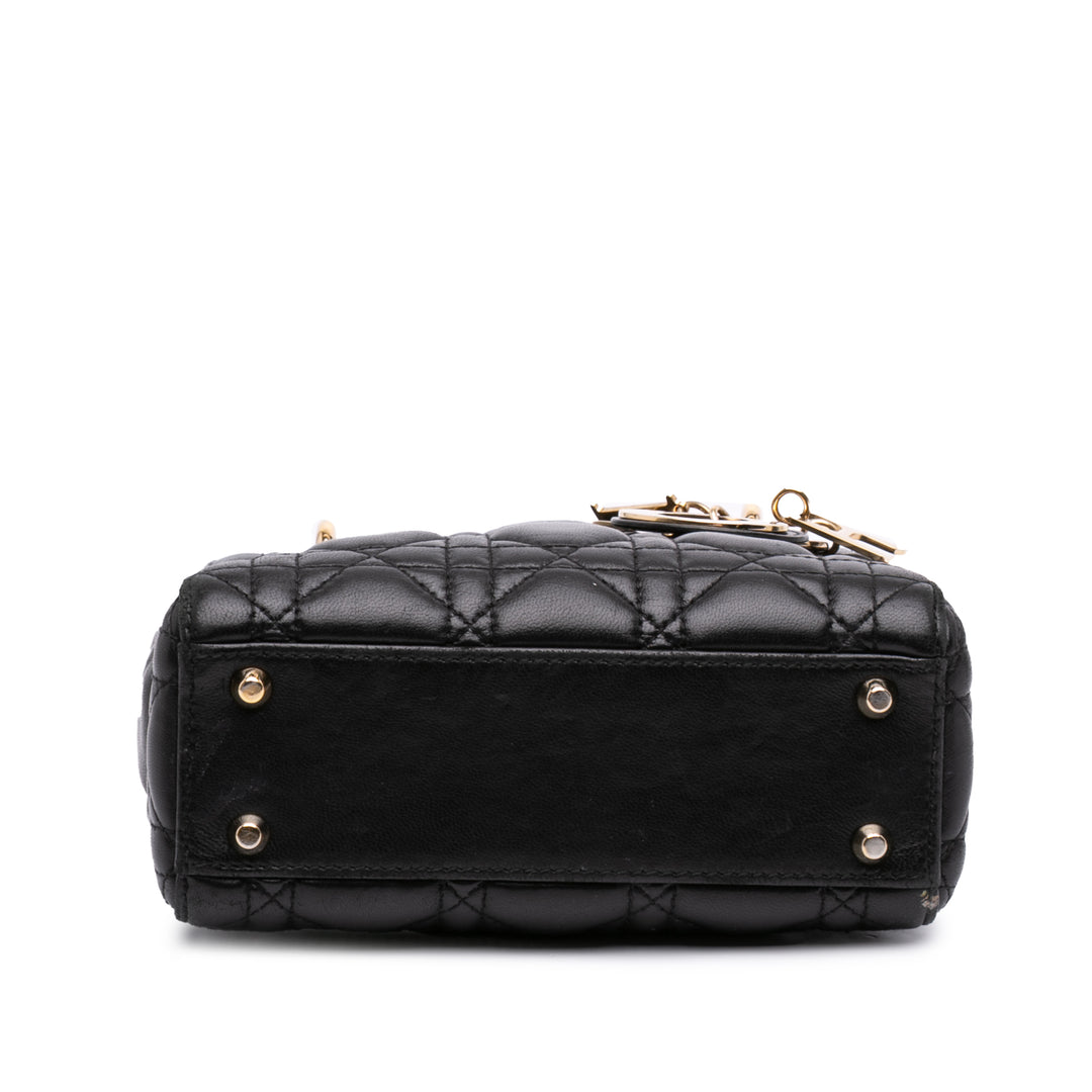 Dior Mini Cuir d’agneau Cannage Lady Dior