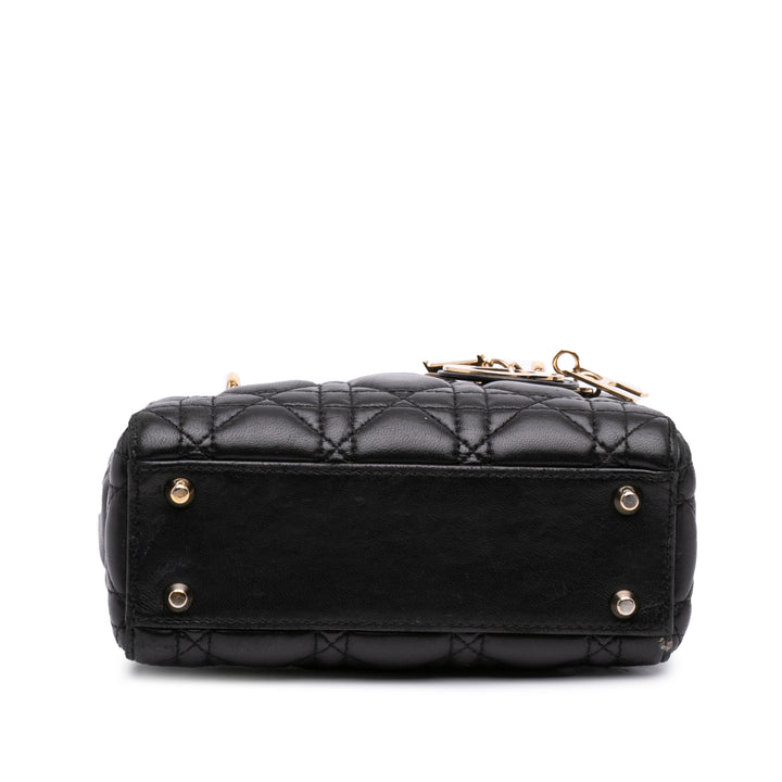Dior Mini Cuir d’agneau Cannage Lady Dior