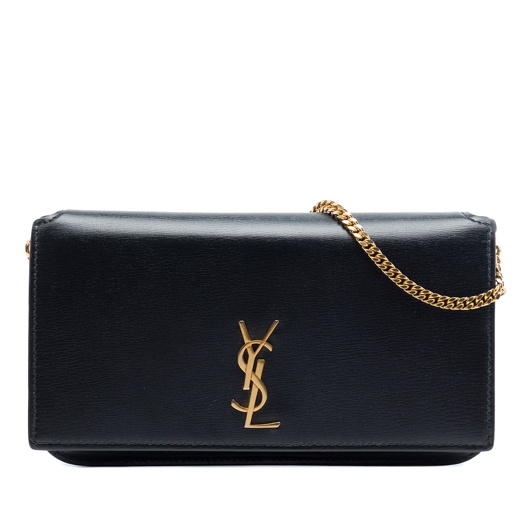 Saint Laurent Smooth Cuir de veau Monogram Cassandre Phone Holder
