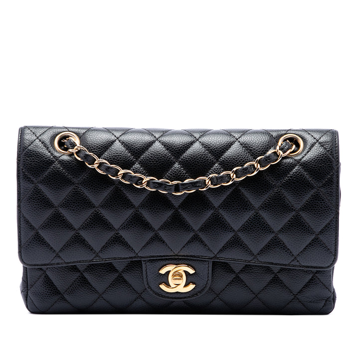 Chanel Classic Double rabat Moyen Cuir caviar Noir – vue principale – GABY PARIS