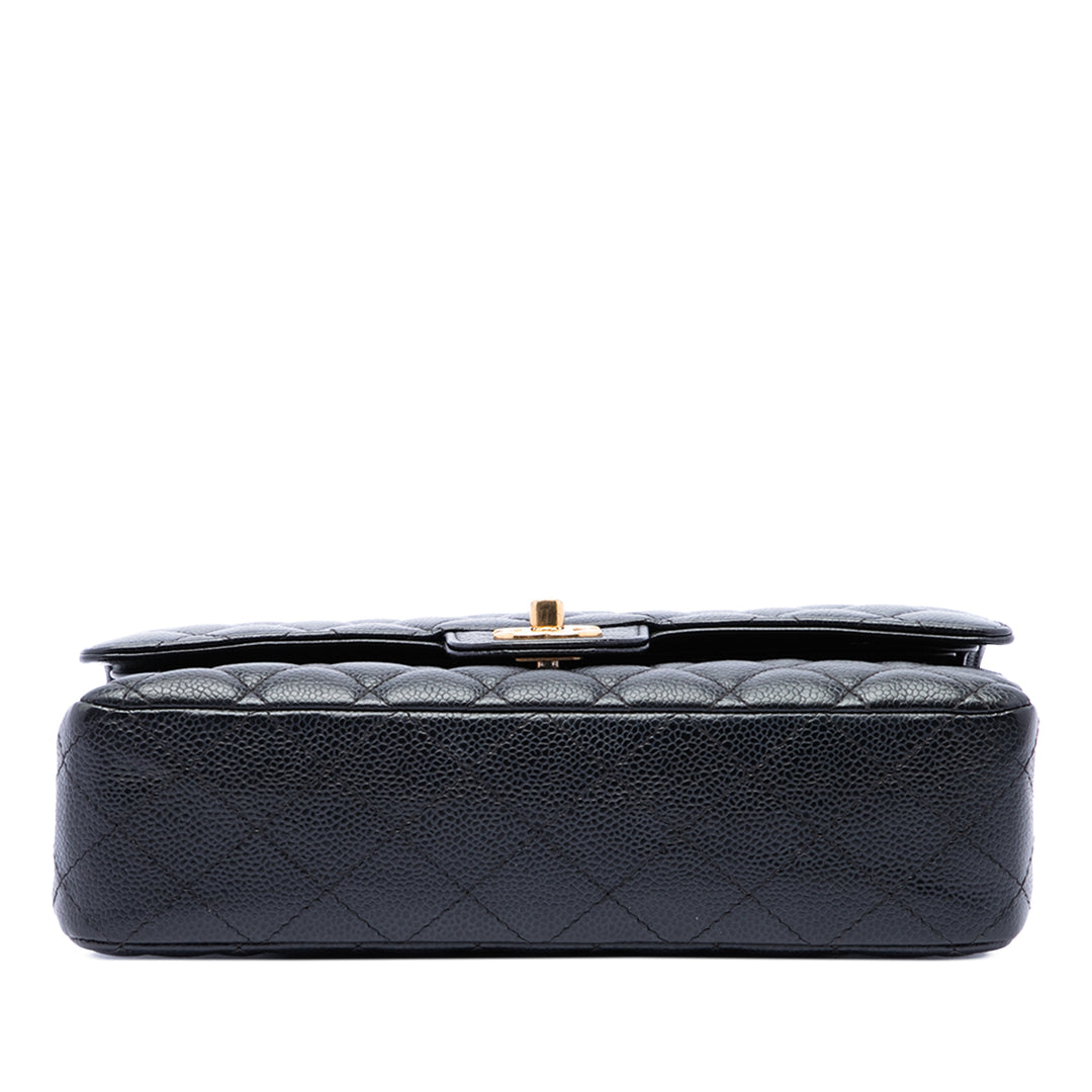 Chanel Classic Double rabat Moyen Cuir caviar Noir – vue 3 – GABY PARIS