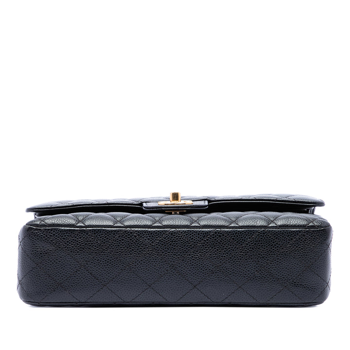 Chanel Classic Double rabat Moyen Cuir caviar Noir – vue 3 – GABY PARIS
