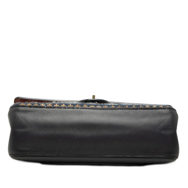 Chanel Smooth Cuir de veau et Knit Reissue 2.55 Medallion Double rabat 226