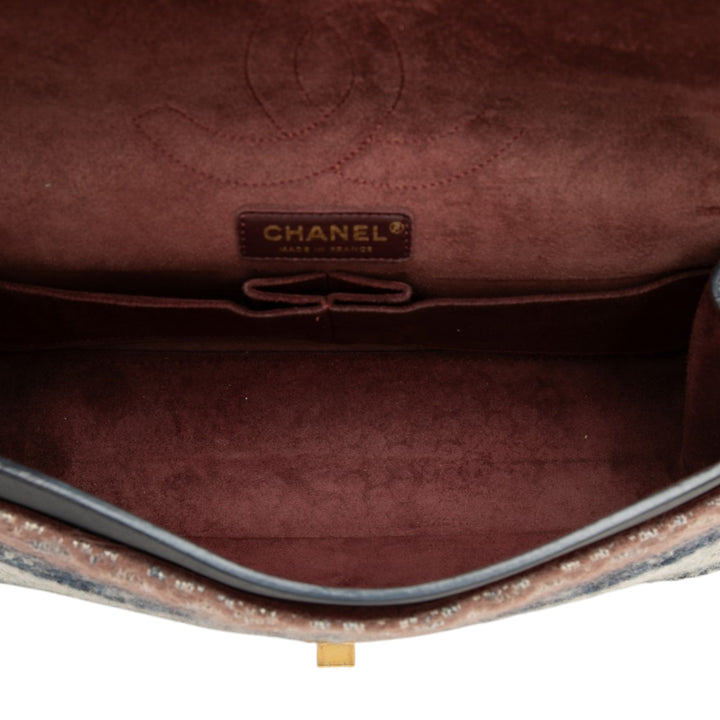 Chanel Smooth Cuir de veau et Knit Reissue 2.55 Medallion Double rabat 226