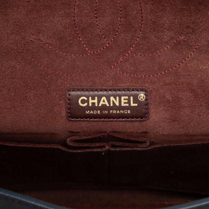 Chanel Smooth Cuir de veau et Knit Reissue 2.55 Medallion Double rabat 226