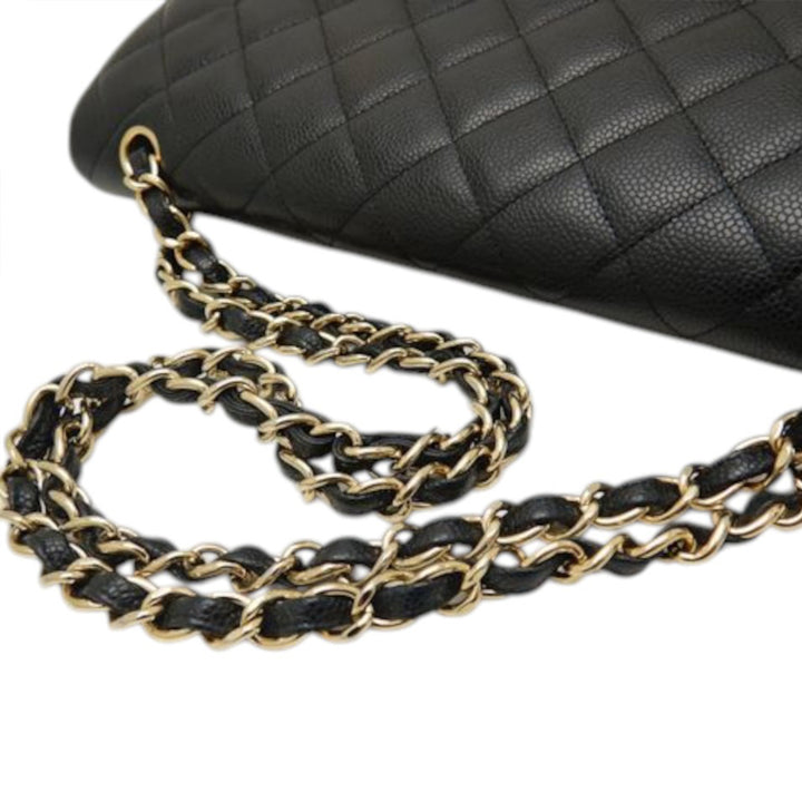 Chanel Maxi Classic Caviar Double rabat