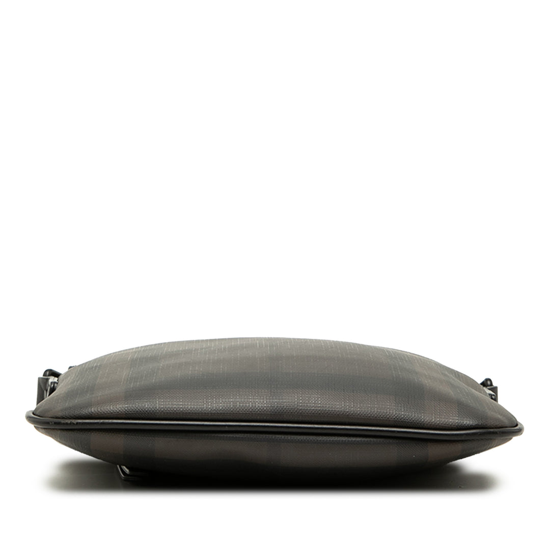 Burberry Smoke Check Beckley Sac Toile enduite Marron