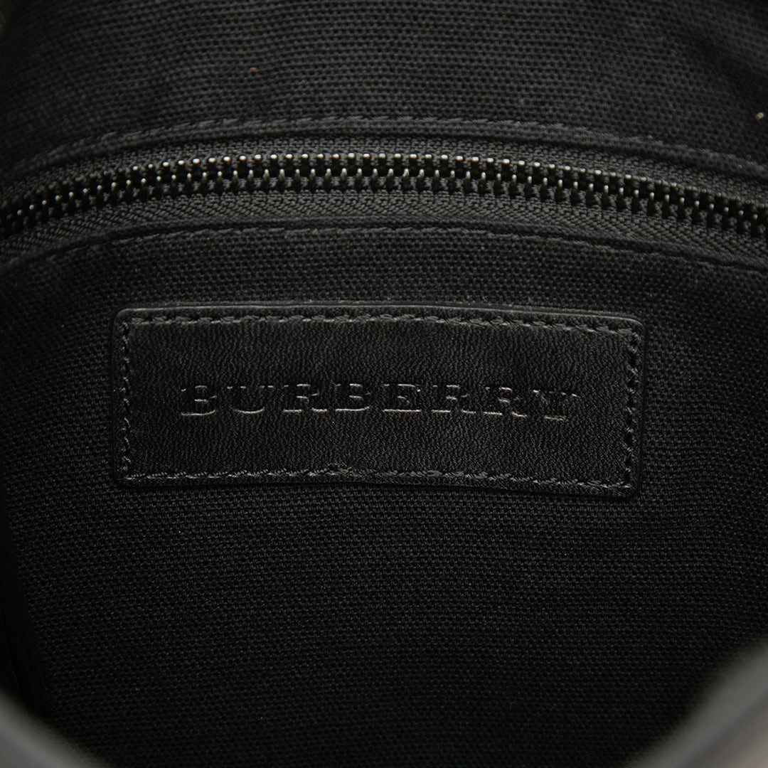 Burberry Smoke Check Beckley Sac Toile enduite Marron