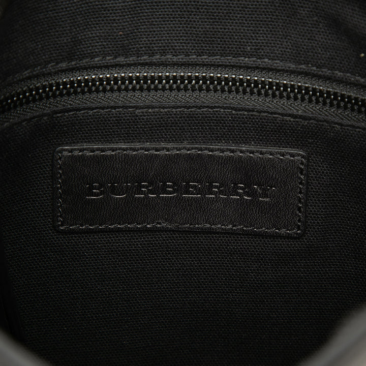 Burberry Smoke Check Beckley Sac Toile enduite Marron