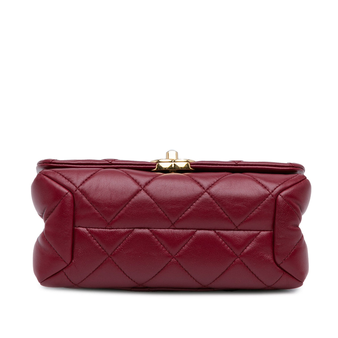 Small Lambskin Color Match Flap Red - Gaby Paris