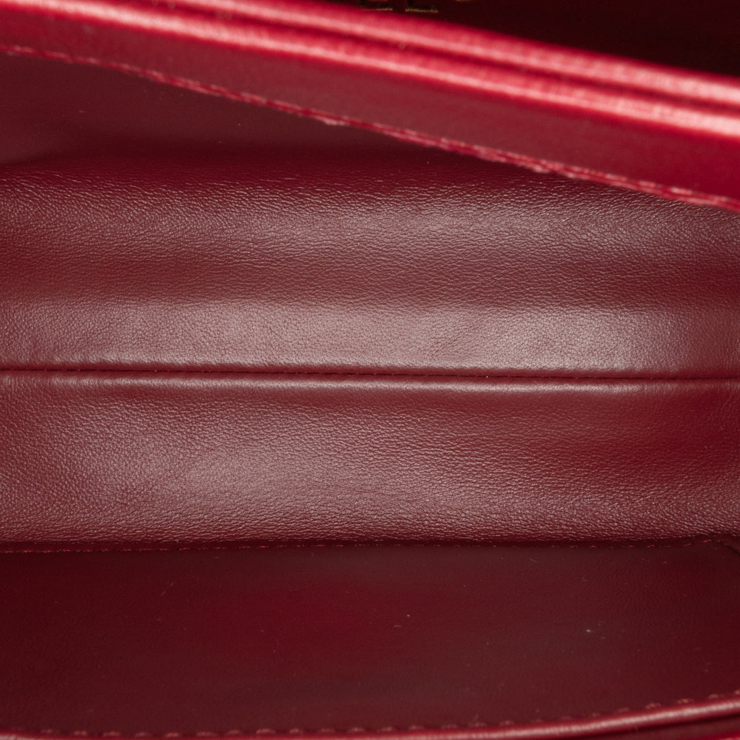 Small Lambskin Color Match Flap Red - Gaby Paris