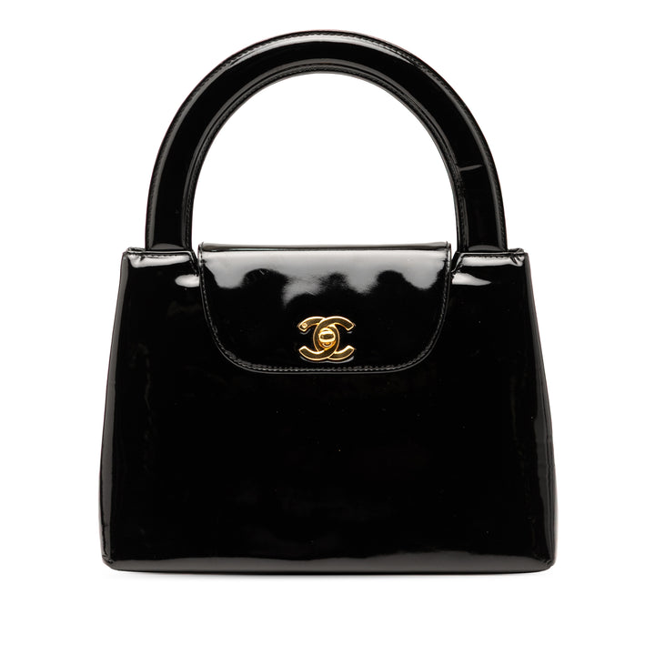 Chanel Kelly à rabat Noir – vue principale – GABY PARIS