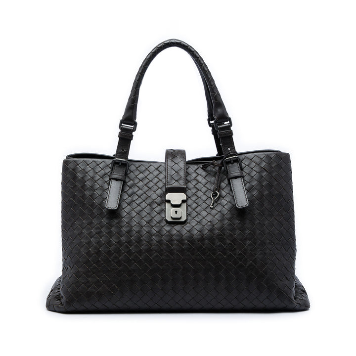 Bottega Veneta Intrecciato Roma Cabas Moyen Cuir nappa