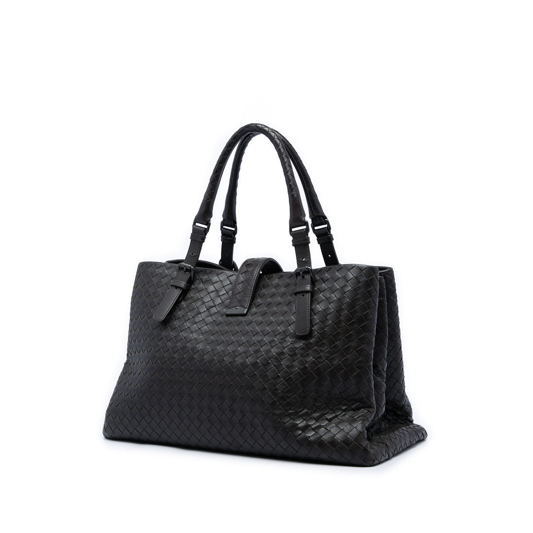 Bottega Veneta Intrecciato Roma Cabas Moyen Cuir nappa