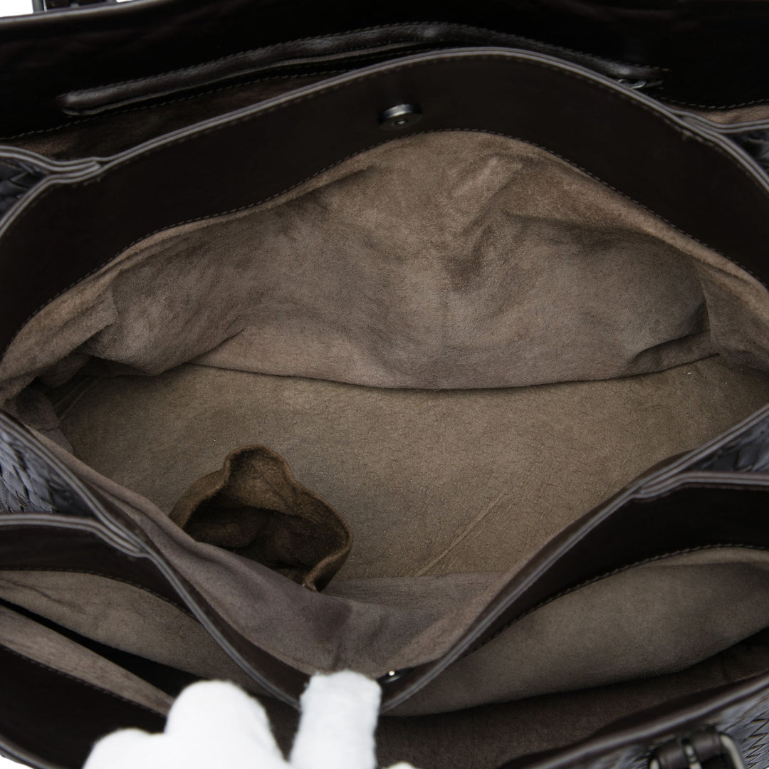 Bottega Veneta Intrecciato Roma Cabas Moyen Cuir nappa