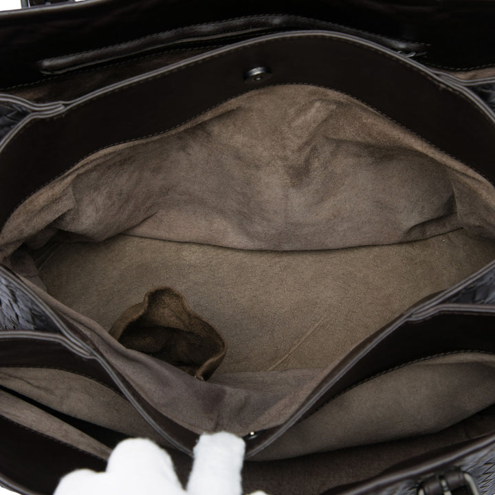Bottega Veneta Intrecciato Roma Cabas Moyen Cuir nappa