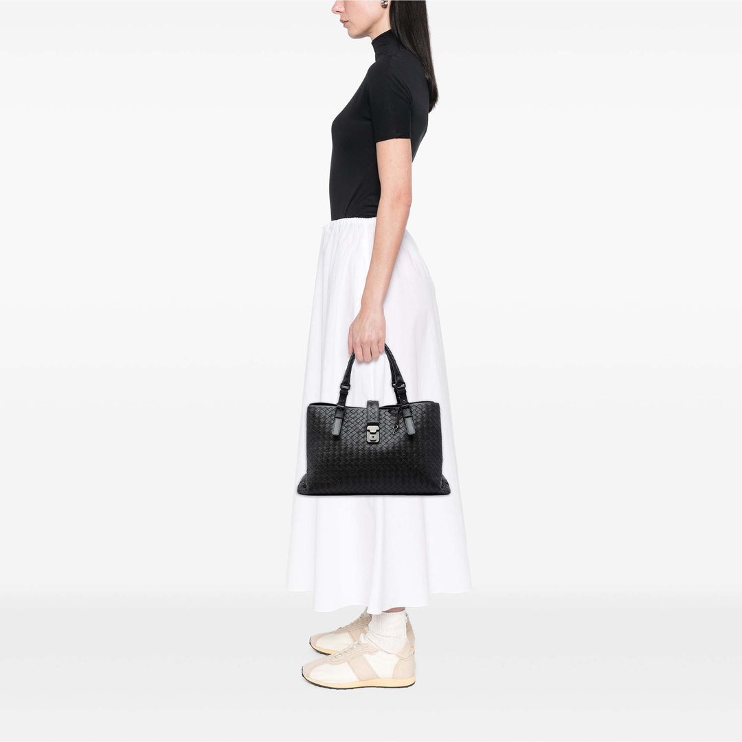 Bottega Veneta Intrecciato Roma Cabas Moyen Cuir nappa