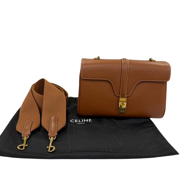 16 Souple Sac Teen Cuir de veau lisse Marron