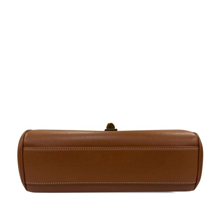 16 Souple Sac Teen Cuir de veau lisse Marron