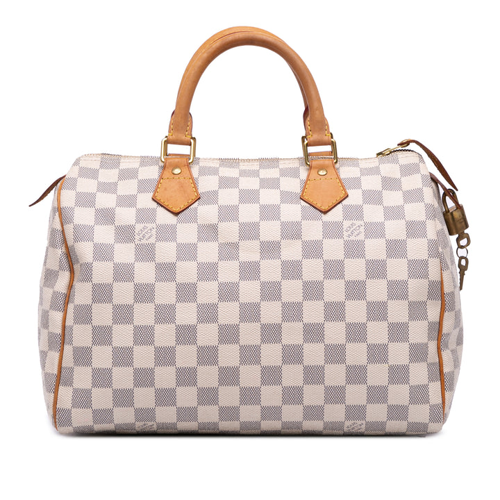 Louis Vuitton Damier Azur Speedy 30 Blanc