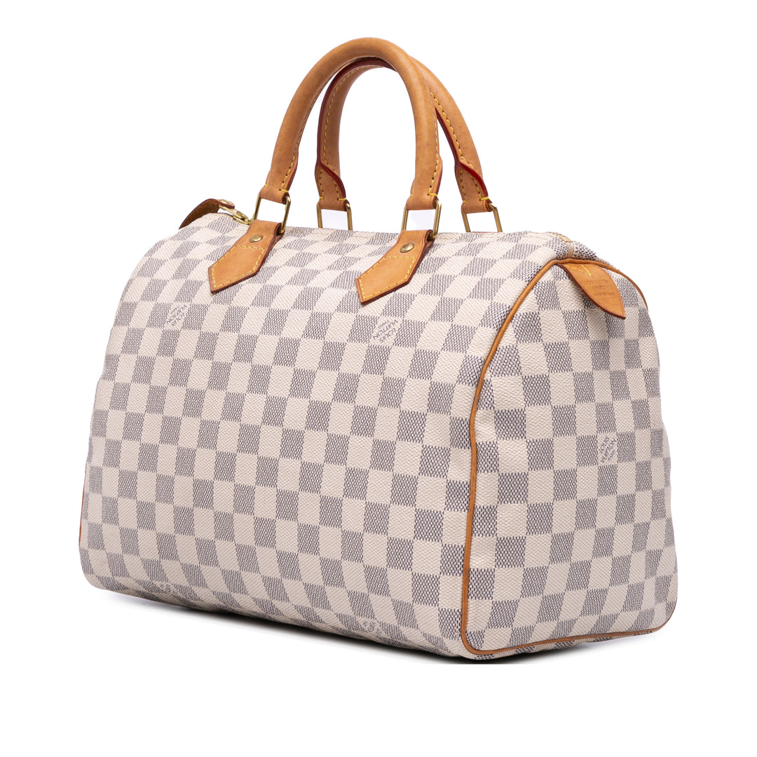 Louis Vuitton Damier Azur Speedy 30 Blanc