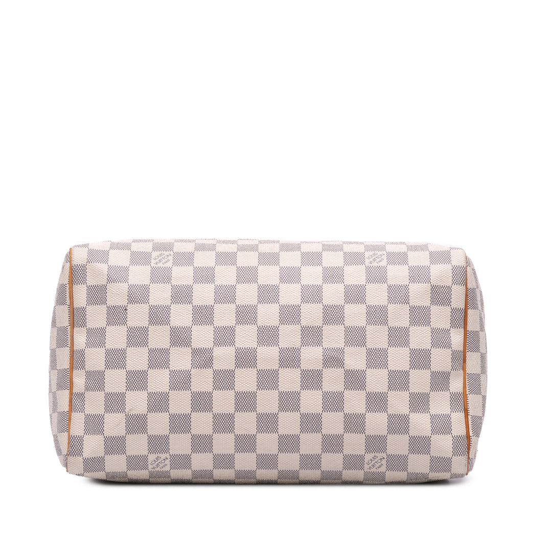 Louis Vuitton Damier Azur Speedy 30 Blanc