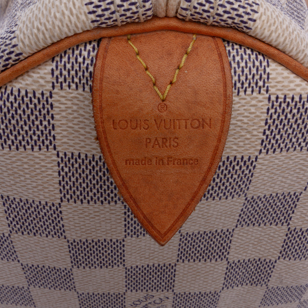 Louis Vuitton Damier Azur Speedy 30 Blanc