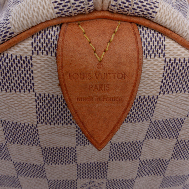 Louis Vuitton Damier Azur Speedy 30 Blanc