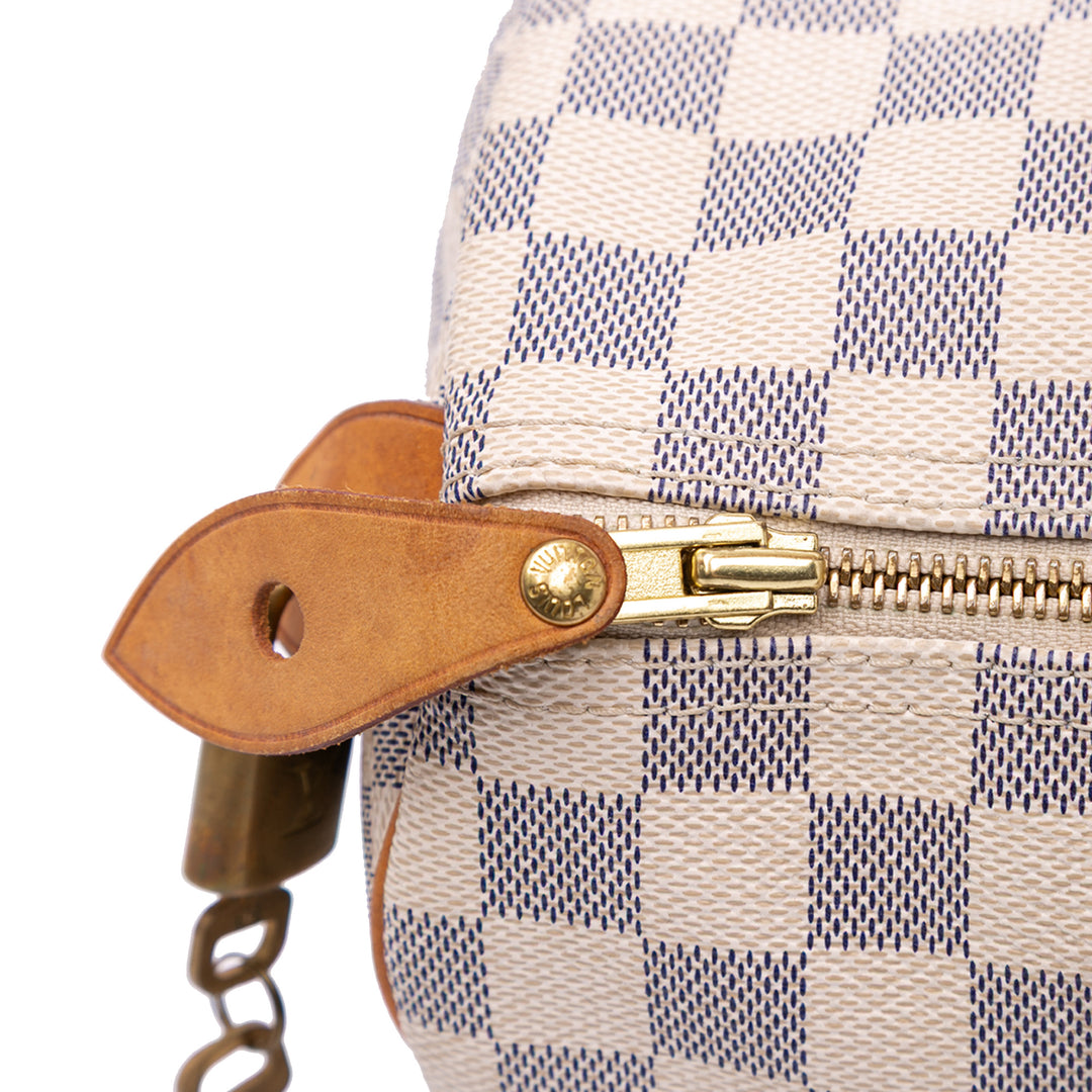 Louis Vuitton Damier Azur Speedy 30 Blanc