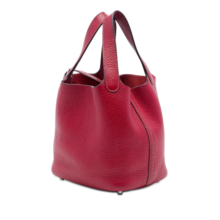 Hermès Sac à main Picotin Lock 18 Clémence Rouge – vue 2 – GABY PARIS