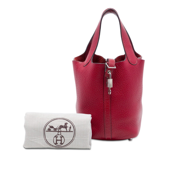 Hermès Sac à main Picotin Lock 18 Clémence Rouge – vue 7 – GABY PARIS