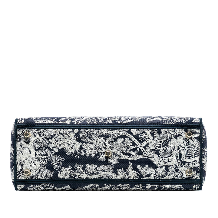 Dior Large brodé Toile Toile de Jouy Lady D Lite