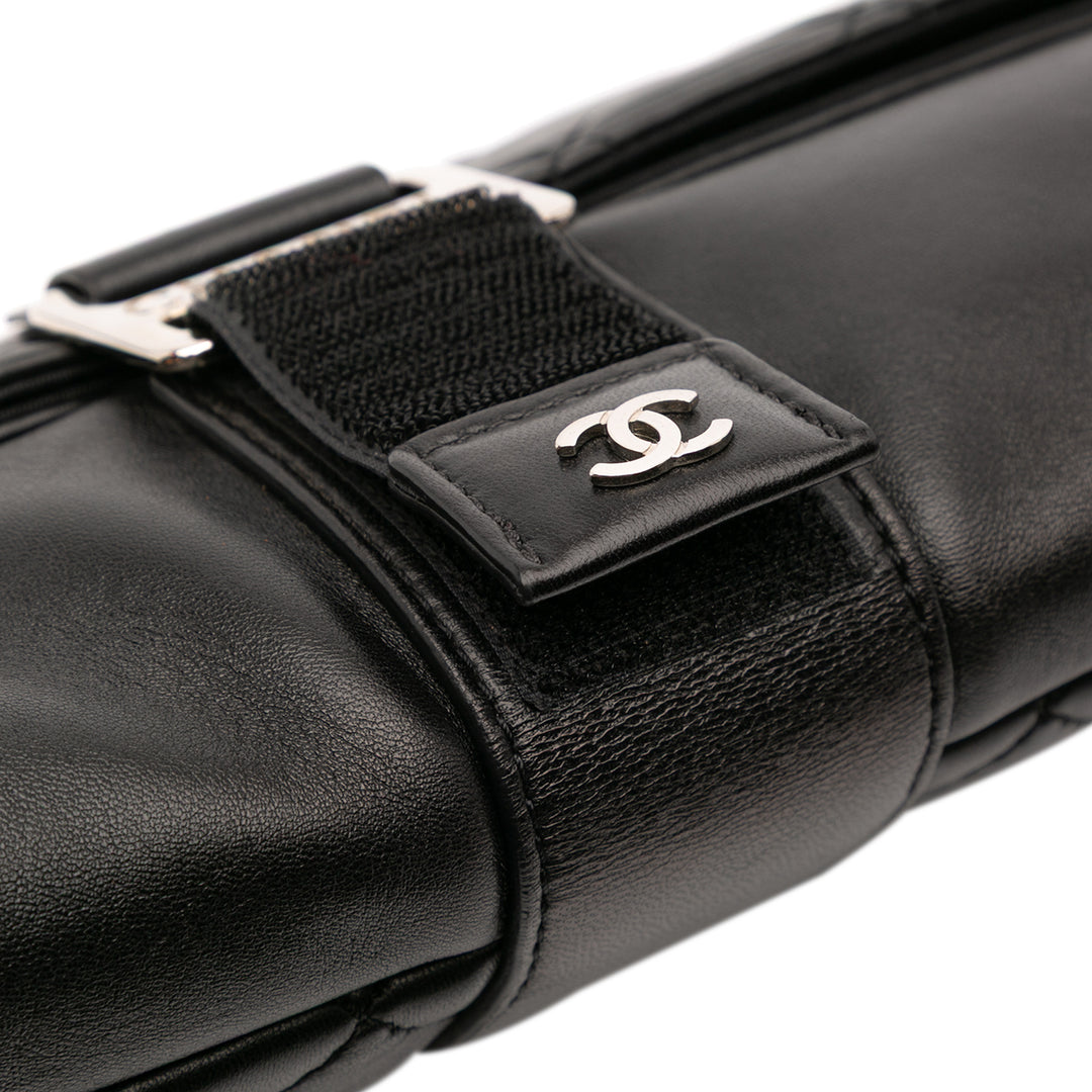Chanel CC Matelassé Cuir d’agneau Grip Pochette