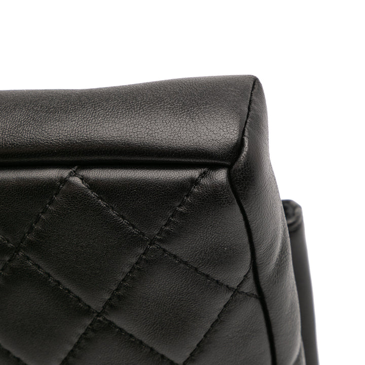 Chanel CC Matelassé Cuir d’agneau Grip Pochette