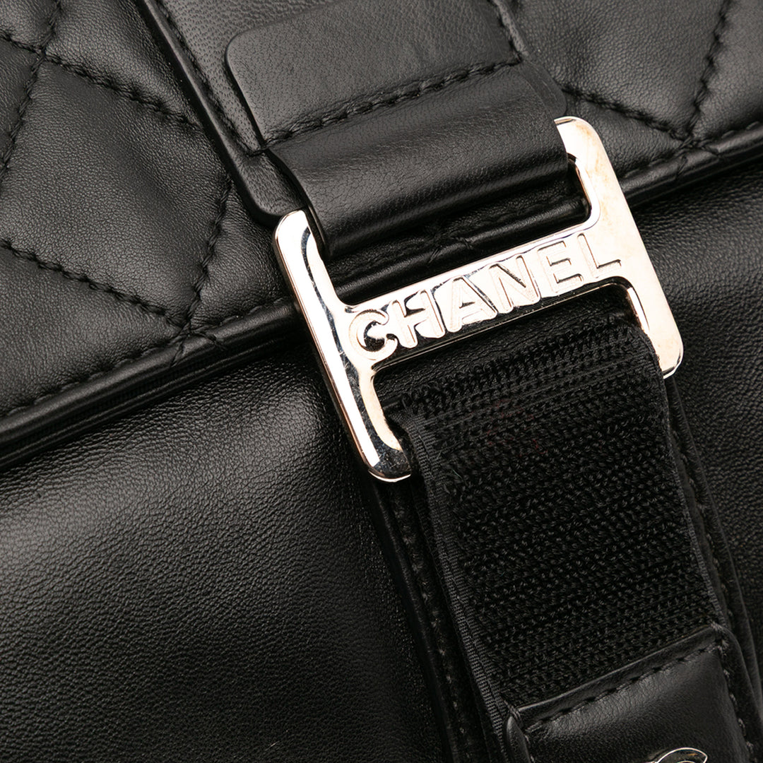 Chanel CC Matelassé Cuir d’agneau Grip Pochette