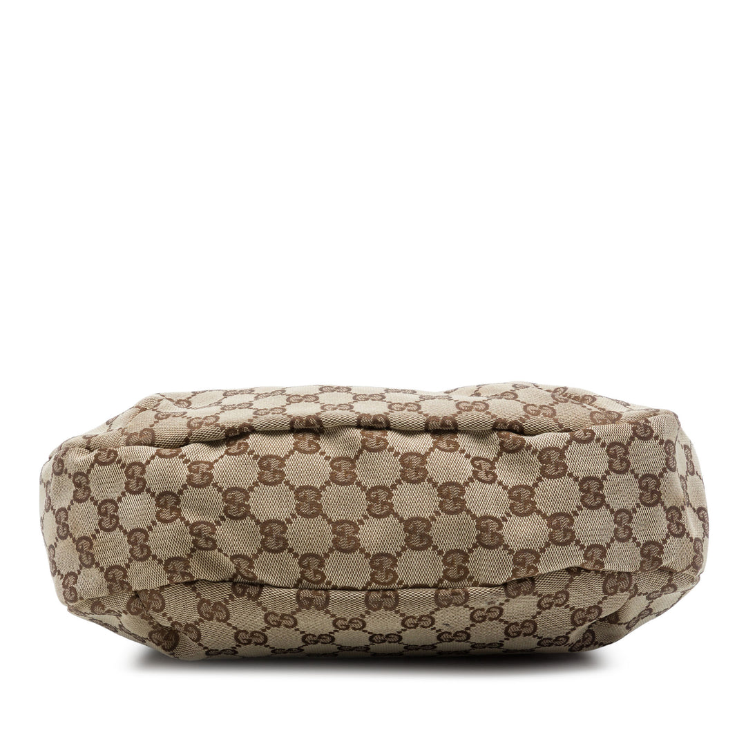 GG New Ladies Web Hobo Moyen Beige