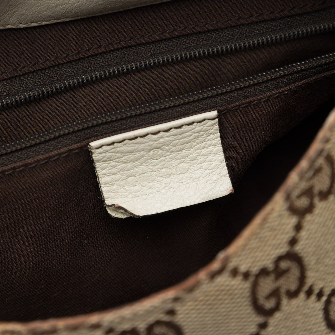 GG New Ladies Web Hobo Moyen Beige