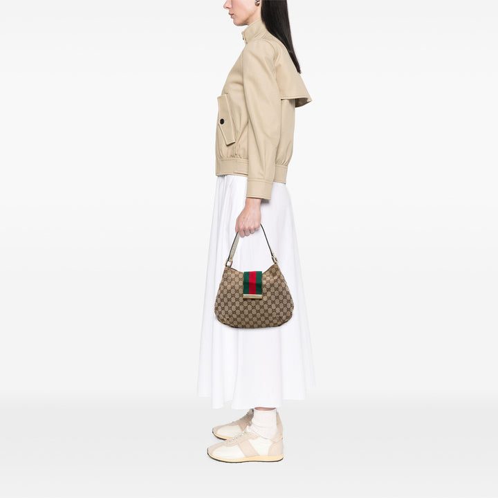 GG New Ladies Web Hobo Moyen Beige