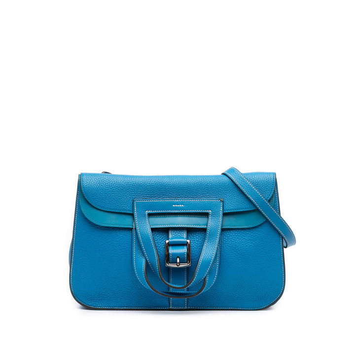 Hermès Halzan 31 Clémence Bleu – vue principale – GABY PARIS