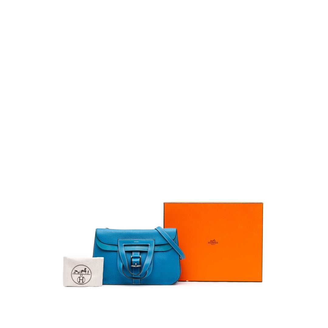 Hermès Halzan 31 Clémence Bleu – vue 7 – GABY PARIS