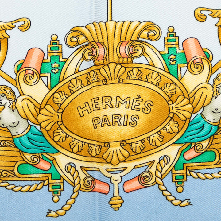 Hermès Vaisseaux et Fregates Foulard 90 Soie