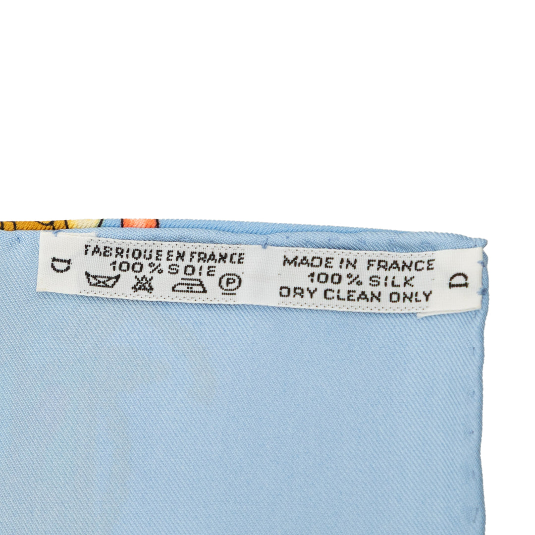 Hermès Vaisseaux et Fregates Foulard 90 Soie
