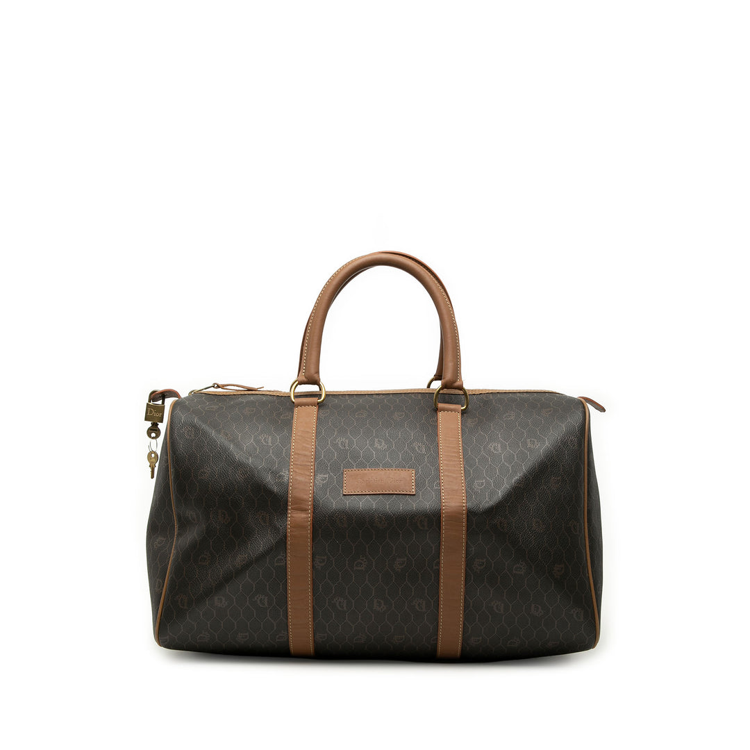 Dior Honeycomb Boston Sac Toile enduite Noir
