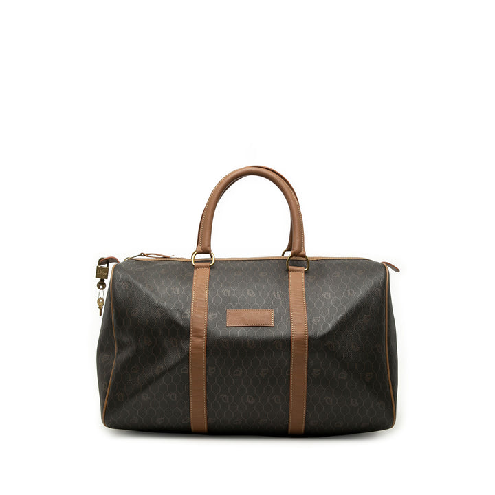 Dior Honeycomb Boston Sac Toile enduite Noir