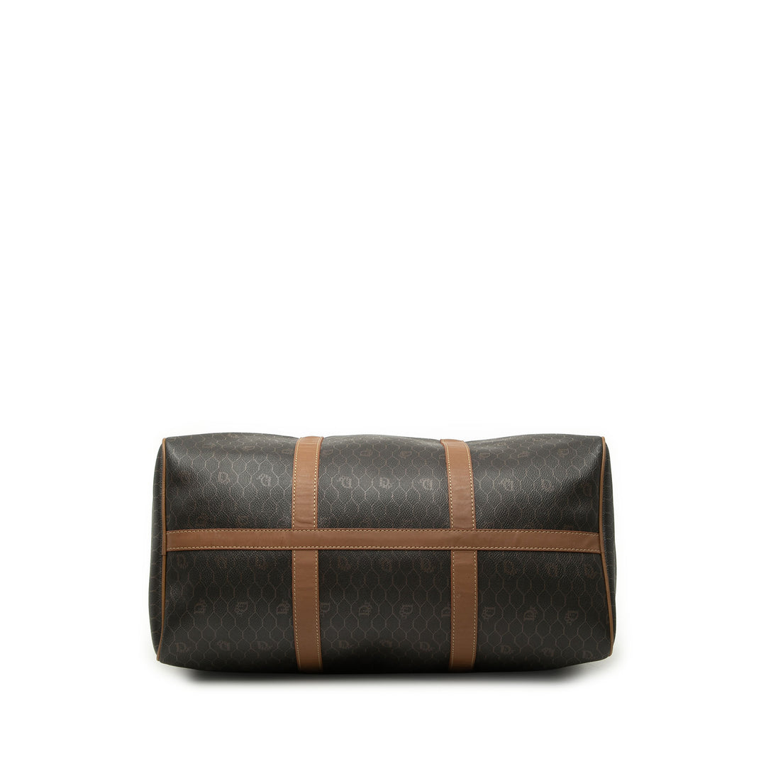 Dior Honeycomb Boston Sac Toile enduite Noir