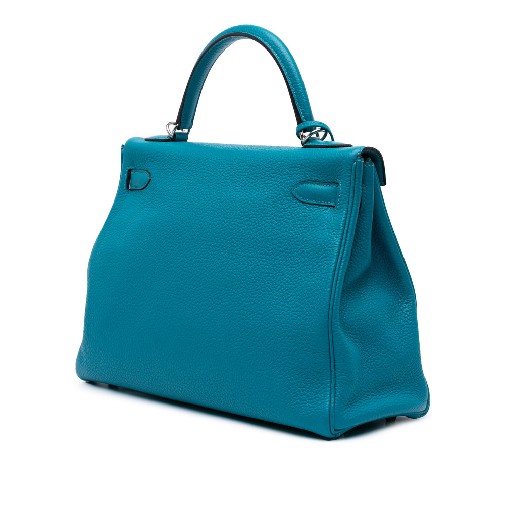 Togo Amazon Kelly II Retourne 32 Blue - Gaby Paris