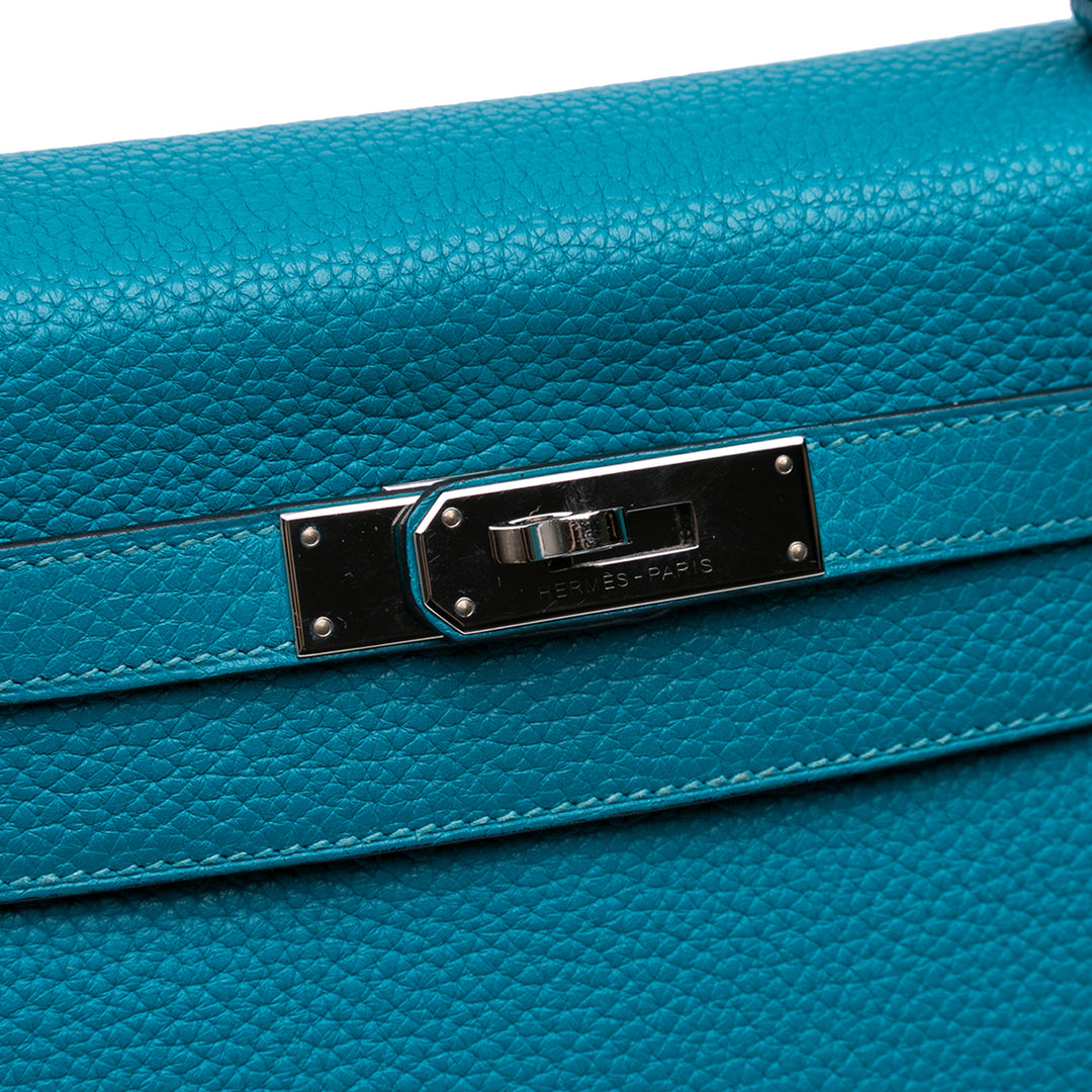 Togo Amazon Kelly II Retourne 32 Blue - Gaby Paris