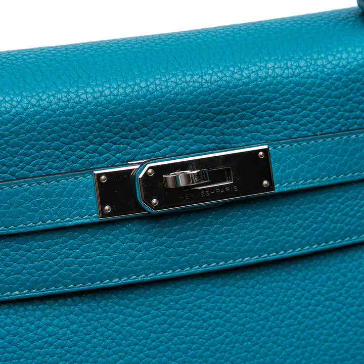 Togo Amazon Kelly II Retourne 32 Blue - Gaby Paris