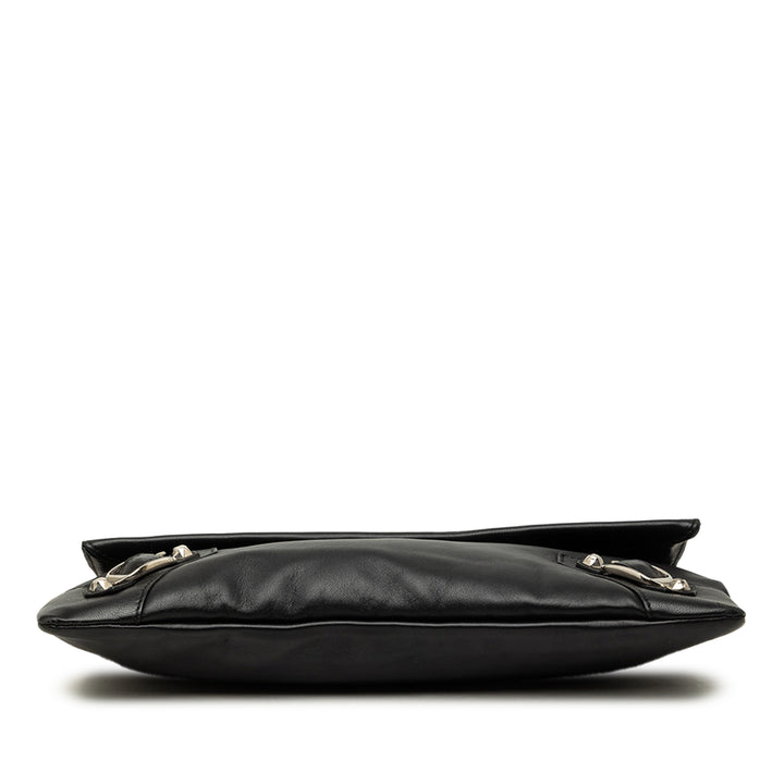 Motocross Giant 12 Enveloppe Pochette Cuir d'agneau Noir
